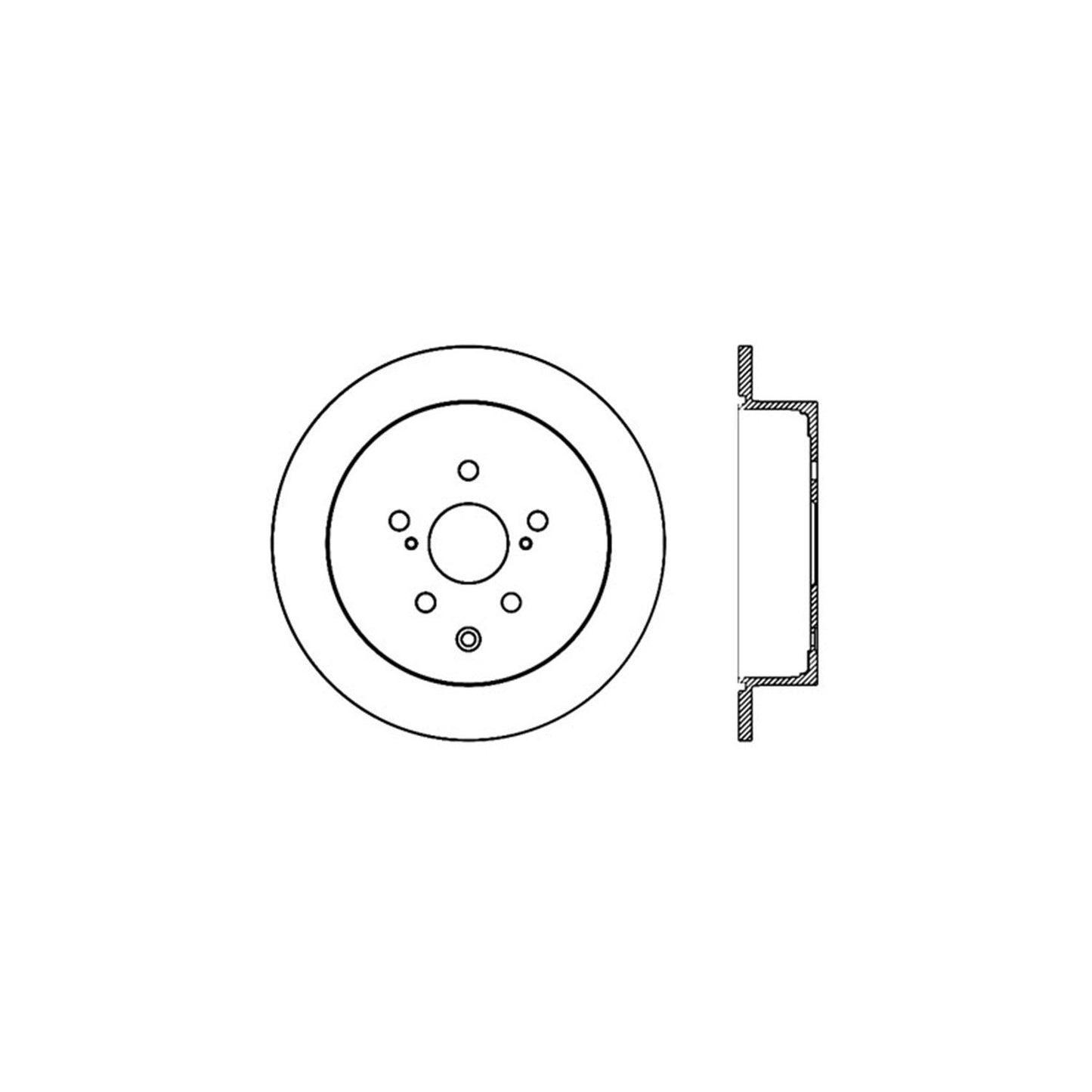 StopTech Sport Cross Drilled Brake Rotor; Rear Right