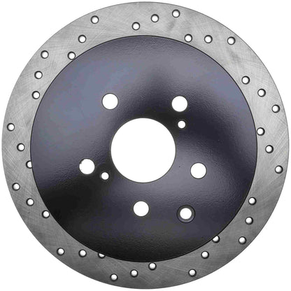 StopTech Sport Cross Drilled Brake Rotor; Rear Right