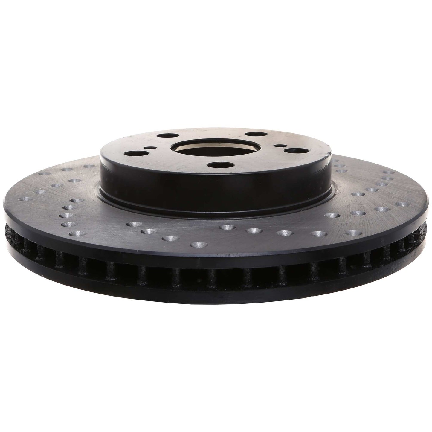 StopTech Sport Cross Drilled Brake Rotor; Front Left