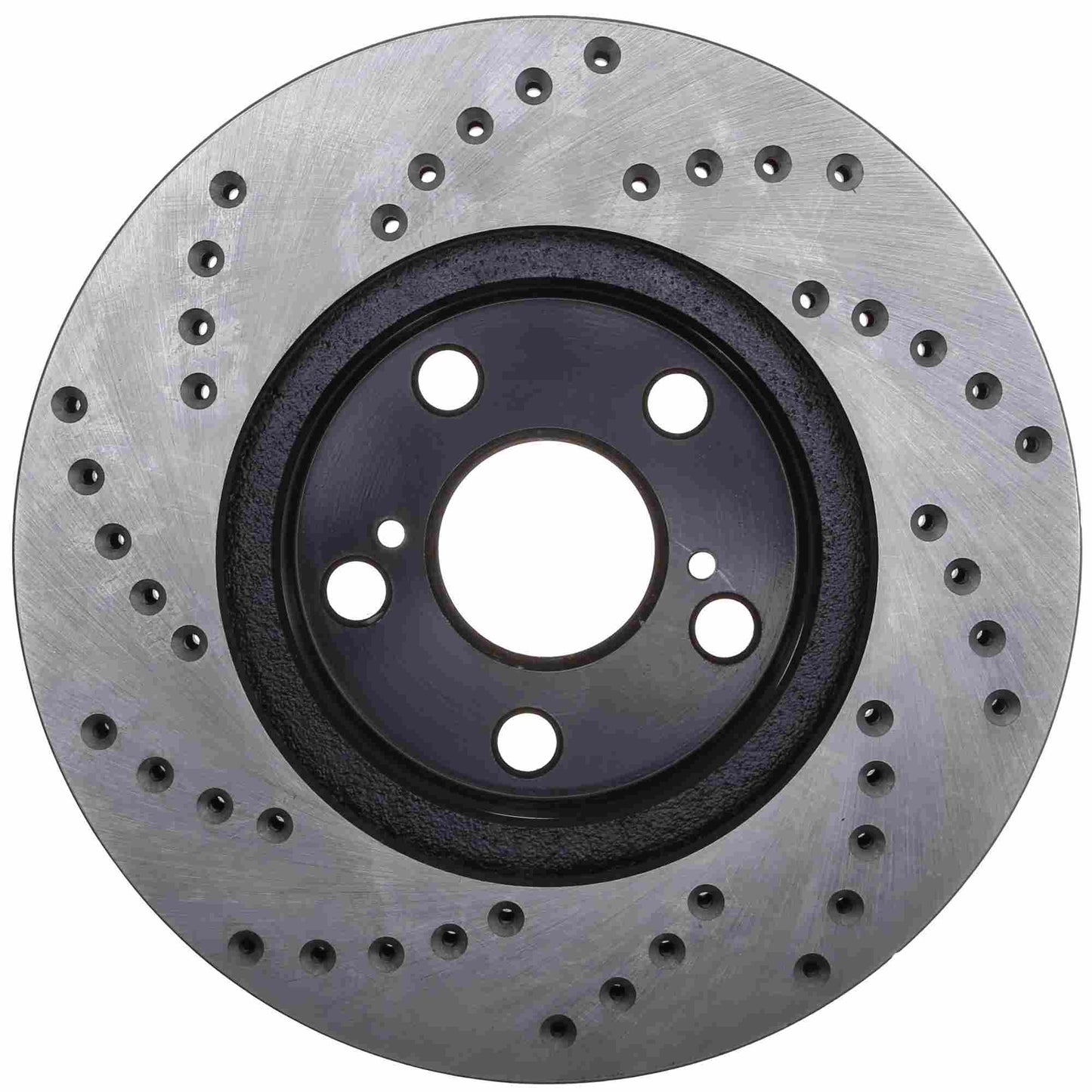 StopTech Sport Cross Drilled Brake Rotor; Front Left