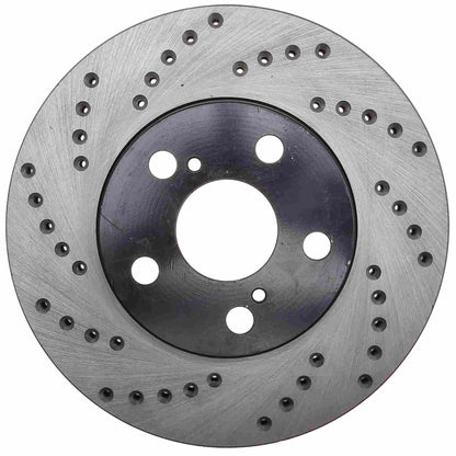 StopTech Sport Cross Drilled Brake Rotor; Front Right