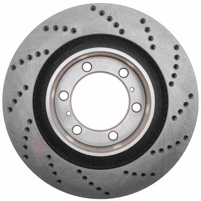 StopTech Sport Cross Drilled Brake Rotor; Front Right