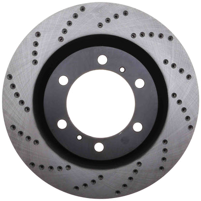 StopTech Sport Cross Drilled Brake Rotor; Front Right
