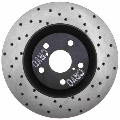 StopTech Sport Cryo Cross Drilled Brake Rotor; Front Left