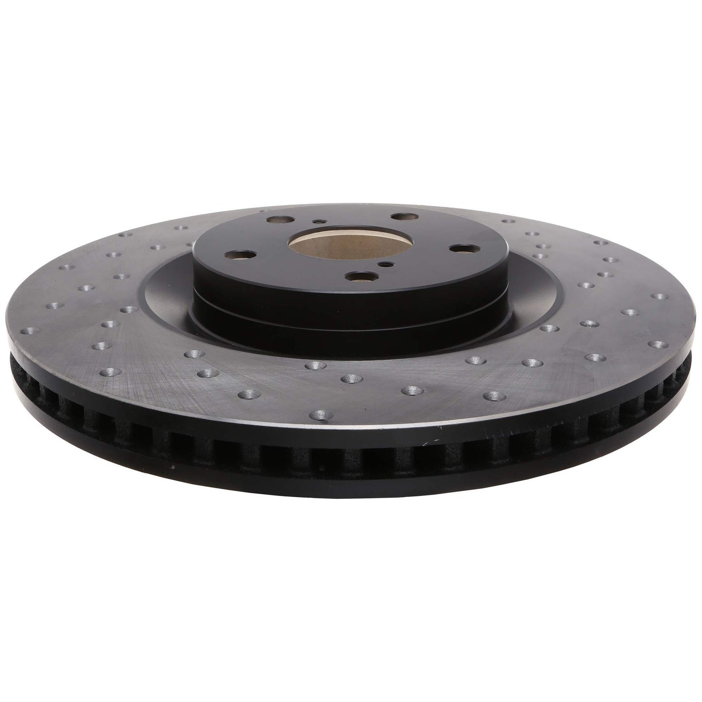 StopTech Sport Cross Drilled Brake Rotor; Front Left