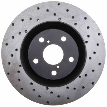 StopTech Sport Cross Drilled Brake Rotor; Front Left
