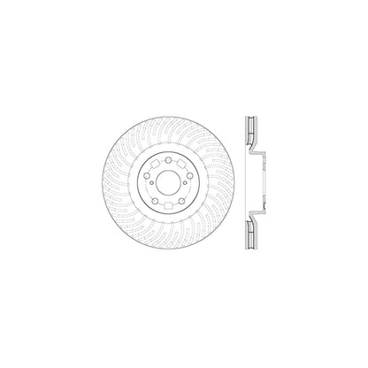 StopTech Sport Cross Drilled Brake Rotor; Front Right