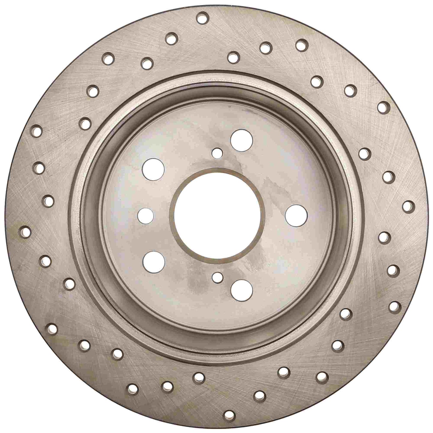 StopTech Sport Cross Drilled Brake Rotor; Rear Left