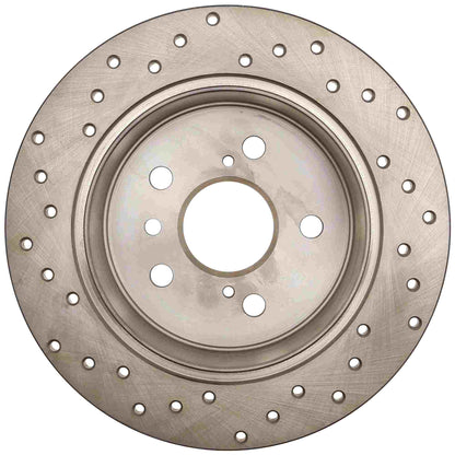 StopTech Sport Cross Drilled Brake Rotor; Rear Left