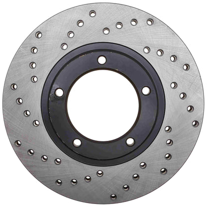 StopTech Sport Cross Drilled Brake Rotor; Rear Left