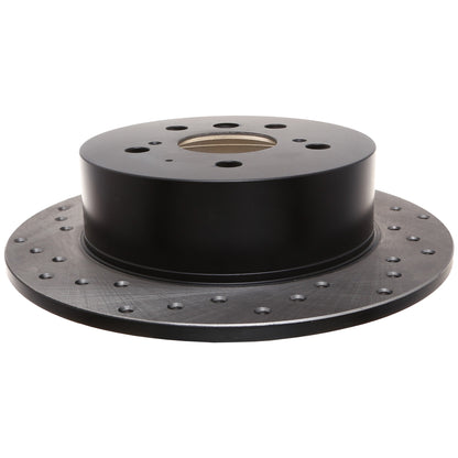 StopTech Sport Cross Drilled Brake Rotor; Rear Right