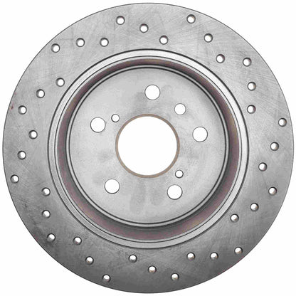 StopTech Sport Cross Drilled Brake Rotor; Rear Right