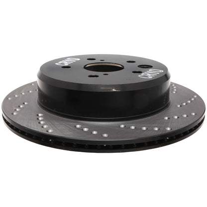 StopTech Sport Cryo Cross Drilled Brake Rotor; Rear Left