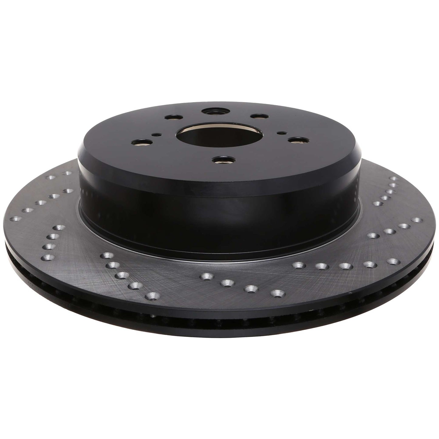 StopTech Sport Cross Drilled Brake Rotor; Rear Left