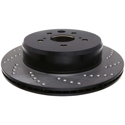 StopTech Sport Cross Drilled Brake Rotor; Rear Left