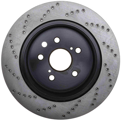 StopTech Sport Cross Drilled Brake Rotor; Rear Left