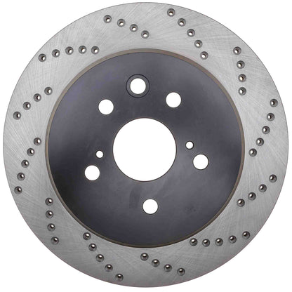 StopTech Sport Cross Drilled Brake Rotor; Rear Left