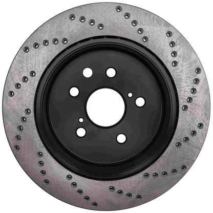 StopTech Sport Cross Drilled Brake Rotor; Rear Right