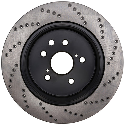 StopTech Sport Cross Drilled Brake Rotor; Rear Right