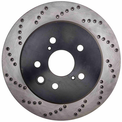 StopTech Sport Cross Drilled Brake Rotor; Rear Right