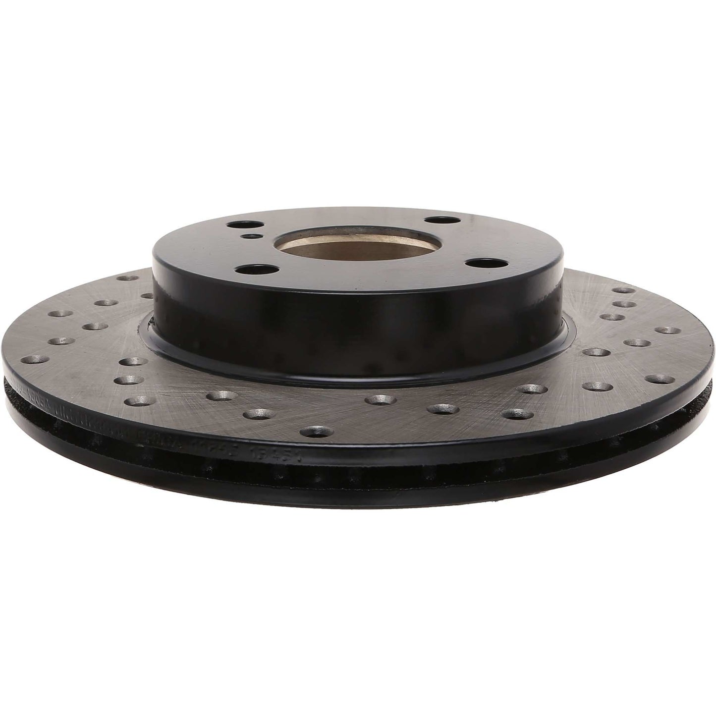StopTech Sport Cross Drilled Brake Rotor; Front Left