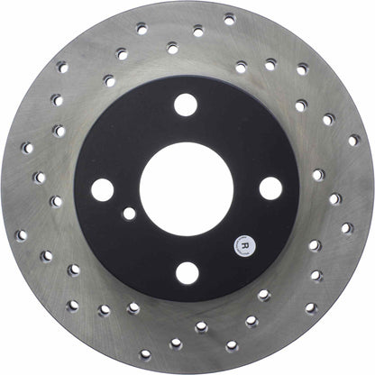 StopTech Sport Cross Drilled Brake Rotor; Front Right
