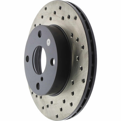 StopTech Sport Cross Drilled Brake Rotor; Front Right