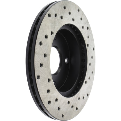 StopTech Sport Cross Drilled Brake Rotor; Front Right