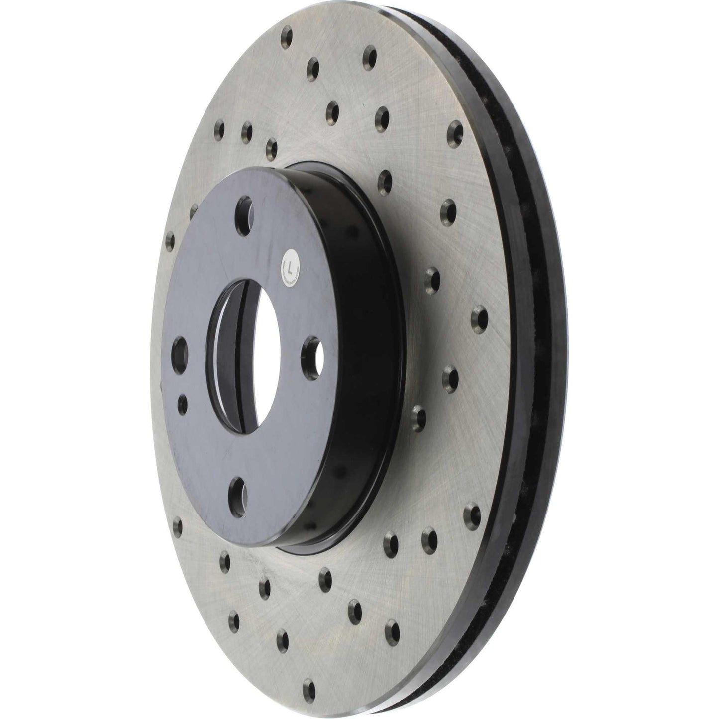 StopTech Sport Cross Drilled Brake Rotor; Front Left