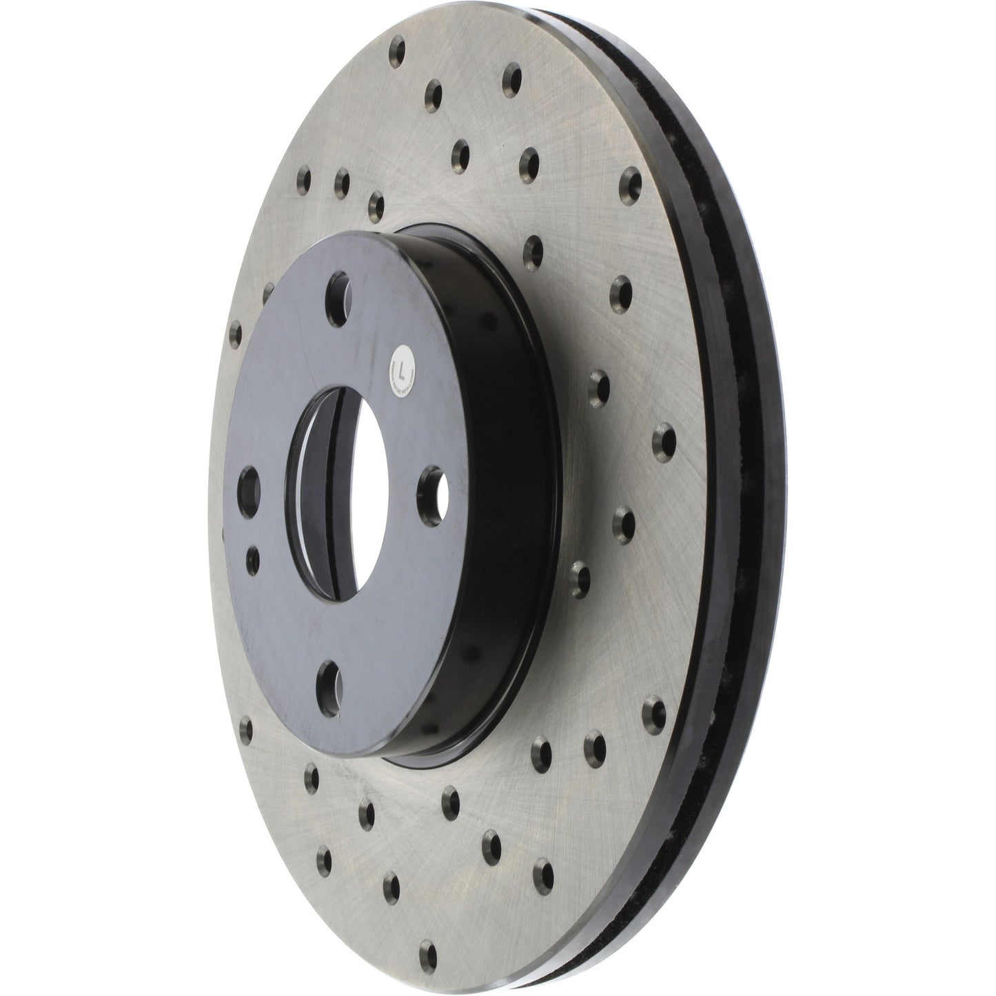 StopTech Sport Cross Drilled Brake Rotor; Front Left