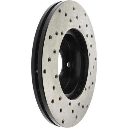 StopTech Sport Cross Drilled Brake Rotor; Front Right