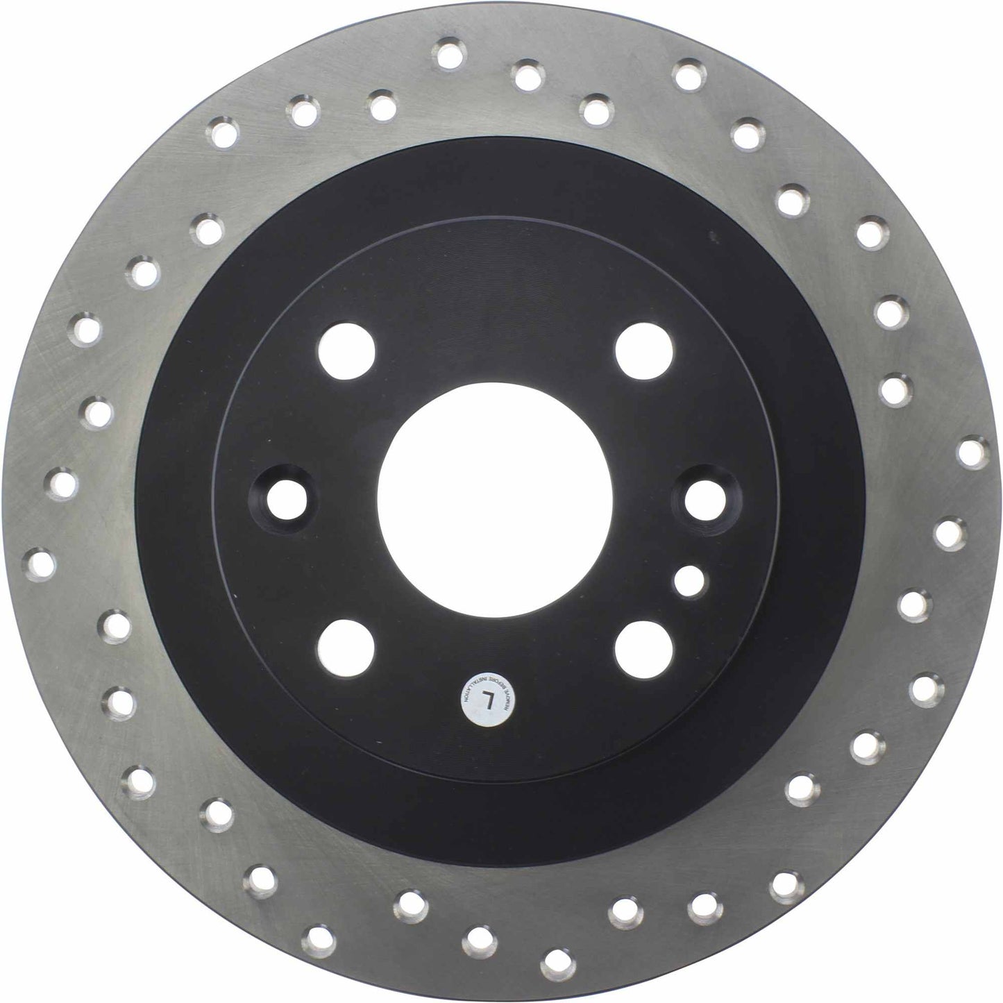 StopTech Sport Cross Drilled Brake Rotor; Rear Left