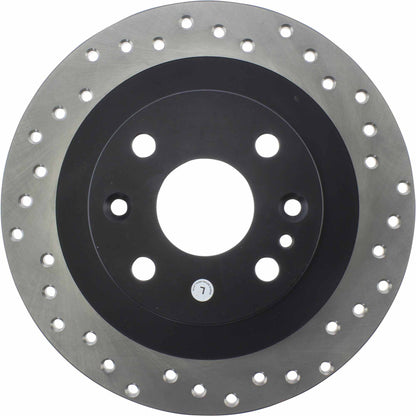 StopTech Sport Cross Drilled Brake Rotor; Rear Left