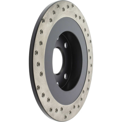 StopTech Sport Cross Drilled Brake Rotor; Rear Left