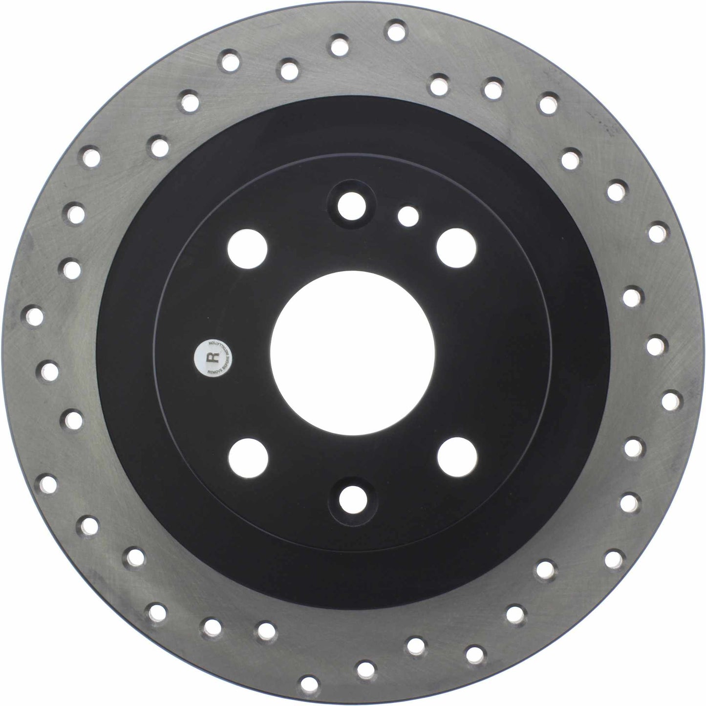 StopTech Sport Cross Drilled Brake Rotor; Rear Right