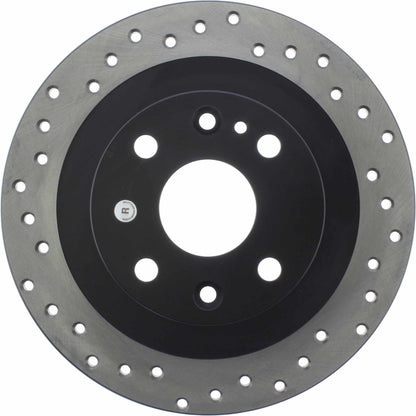 StopTech Sport Cross Drilled Brake Rotor; Rear Right