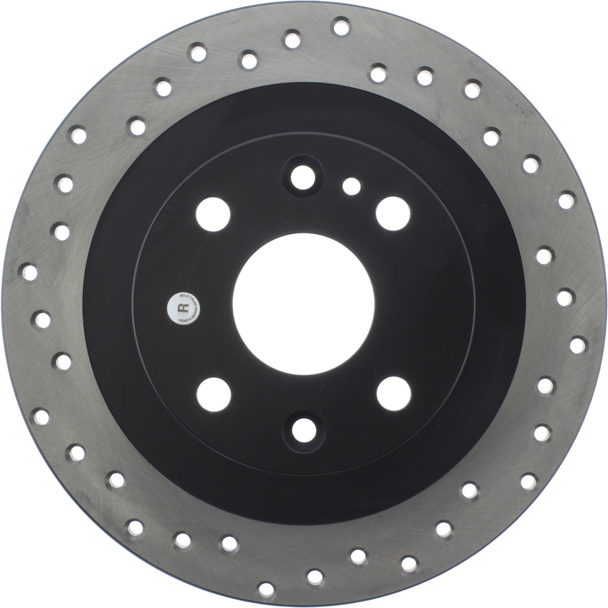StopTech Sport Cross Drilled Brake Rotor; Rear Right