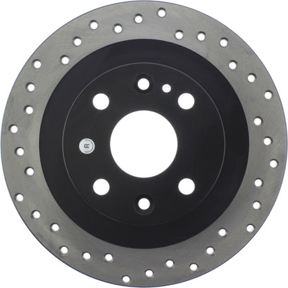 StopTech Sport Cross Drilled Brake Rotor; Rear Right