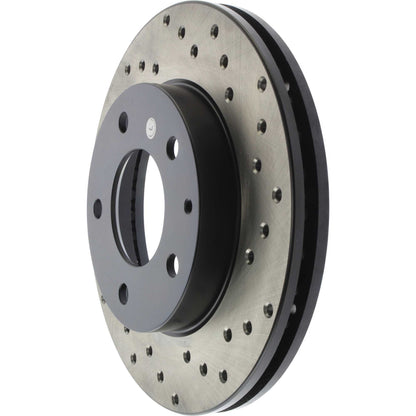 StopTech Sport Cross Drilled Brake Rotor; Front Left