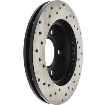 StopTech Sport Cross Drilled Brake Rotor; Front Left