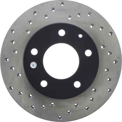 StopTech Sport Cross Drilled Brake Rotor; Front Right