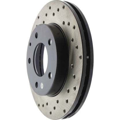 StopTech Sport Cross Drilled Brake Rotor; Front Right