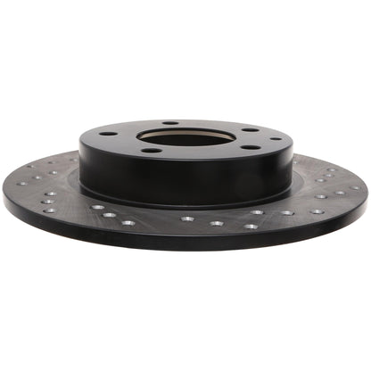StopTech Sport Cross Drilled Brake Rotor; Rear Left
