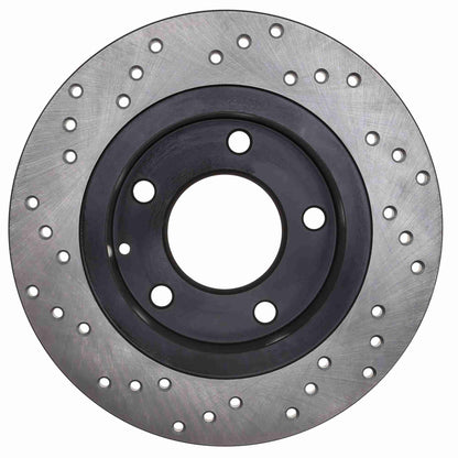 StopTech Sport Cross Drilled Brake Rotor; Rear Left