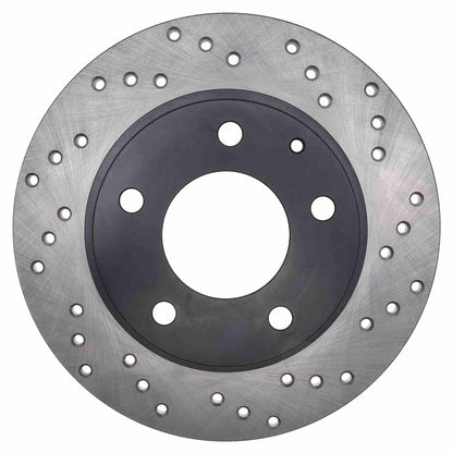 StopTech Sport Cross Drilled Brake Rotor; Rear Left