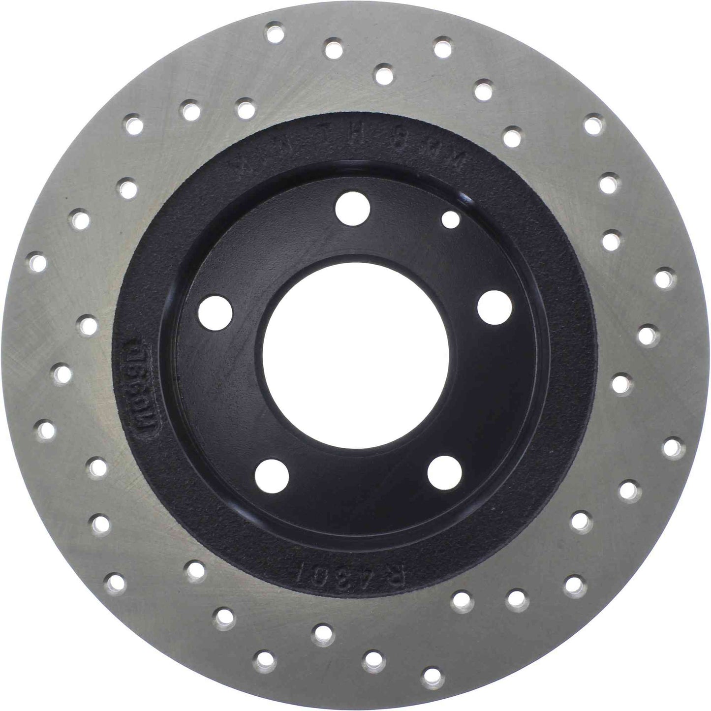 StopTech Sport Cross Drilled Brake Rotor; Rear Right