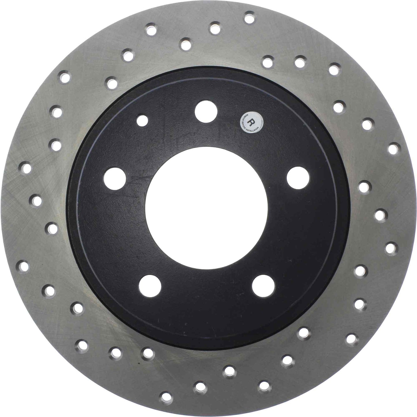 StopTech Sport Cross Drilled Brake Rotor; Rear Right