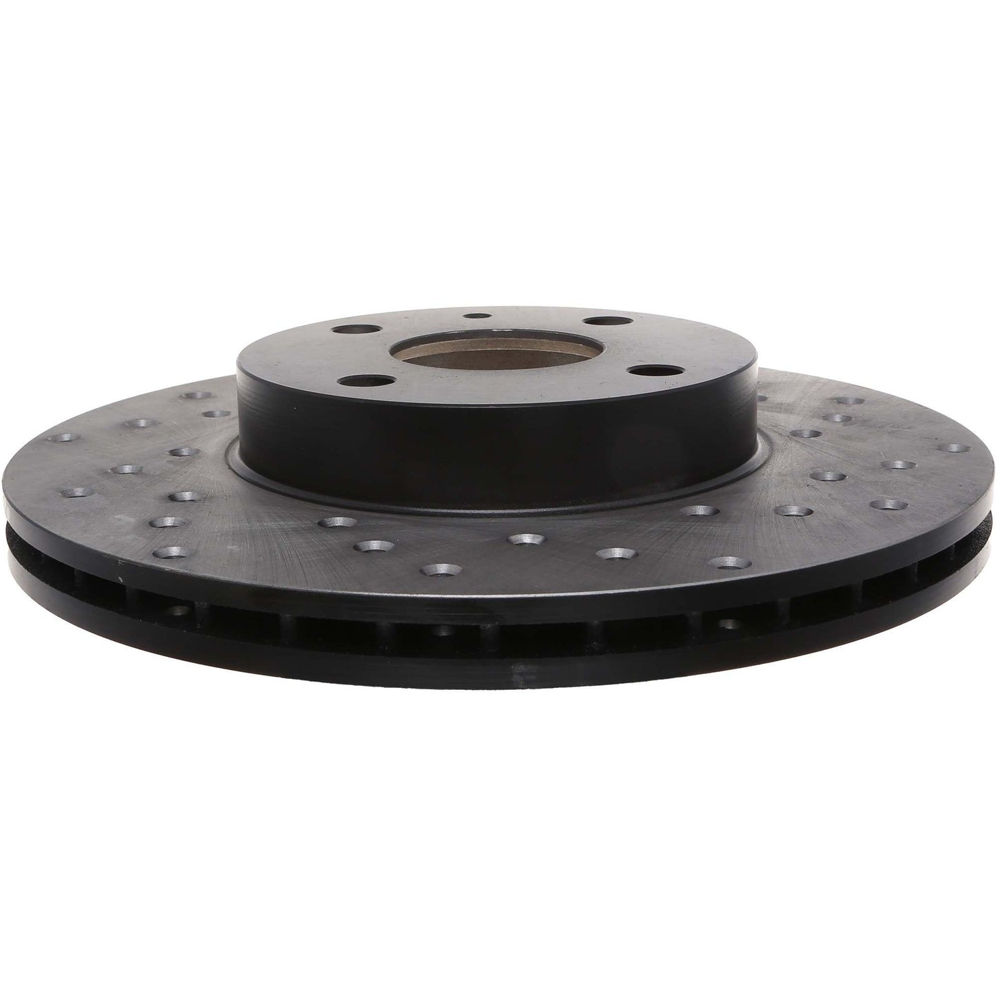 StopTech Sport Cross Drilled Brake Rotor; Front Left