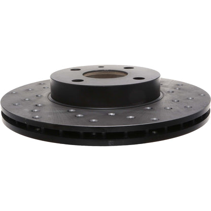 StopTech Sport Cross Drilled Brake Rotor; Front Left