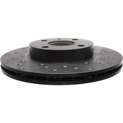 StopTech Sport Cross Drilled Brake Rotor; Front Left
